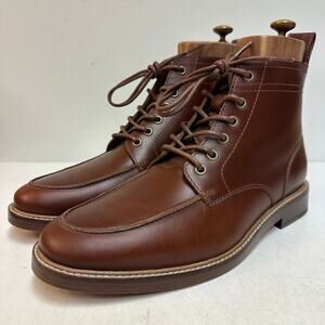 NWOT J. Crew Men's Leather Lace Up Boots Copper Tan Brown Leather Pacer Indy 9 D